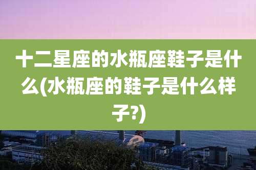 十二星座的水瓶座鞋子是什么(水瓶座的鞋子是什么样子?)
