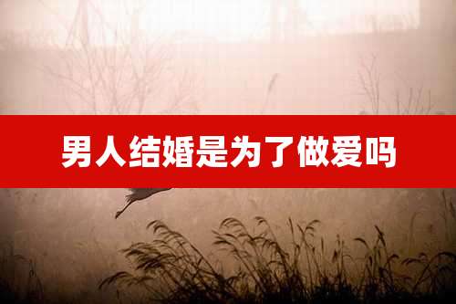 男人结婚是为了***吗