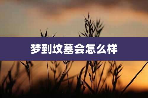 梦到坟墓会怎么样