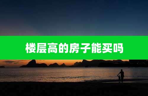 楼层高的房子能买吗