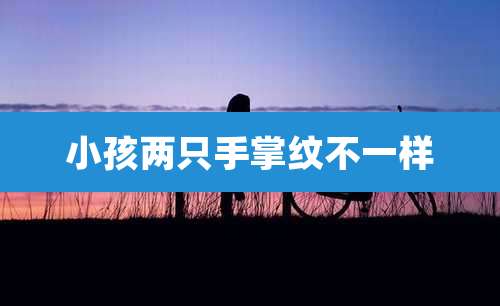 小孩两只手掌纹不一样