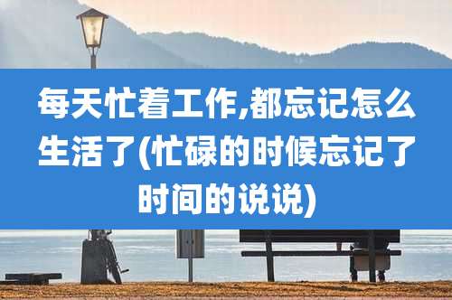 每天忙着工作,都忘记怎么生活了(忙碌的时候忘记了时间的说说)
