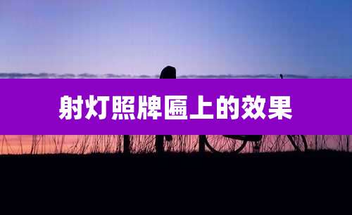 射灯照牌匾上的效果