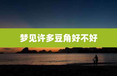梦见许多豆角好不好