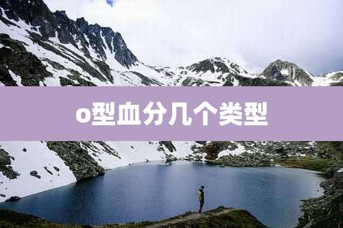 o型血分几个类型