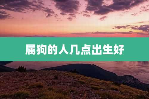 属狗的人几点出生好