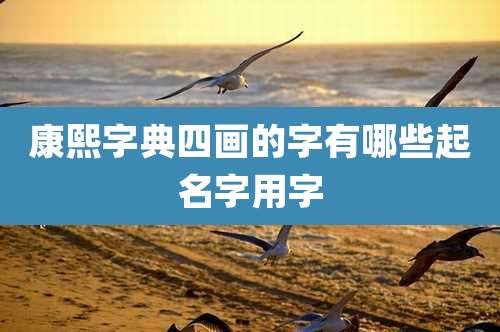 康熙字典四画的字有哪些起名字用字