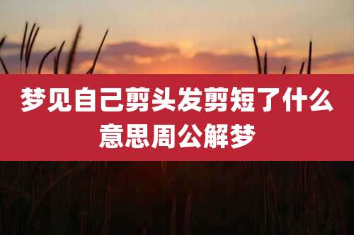 梦见自己剪头发剪短了什么意思周公解梦