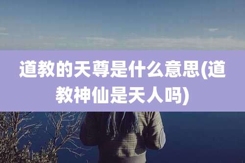 道教的天尊是什么意思(道教神仙是天人吗)