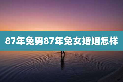 87年兔男87年兔女婚姻怎样