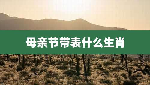 母亲节带表什么生肖
