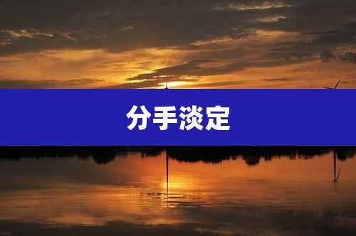 分手淡定