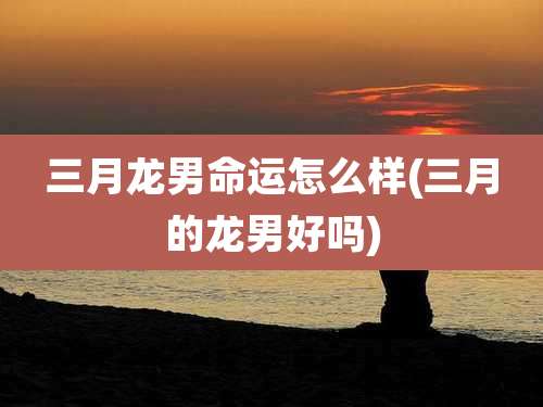 三月龙男命运怎么样(三月的龙男好吗)