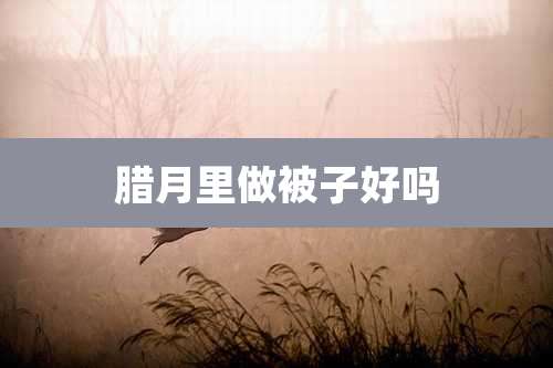 腊月里做被子好吗