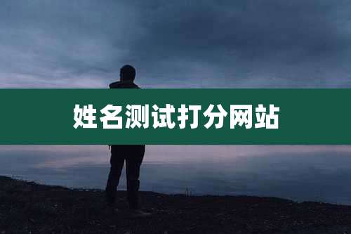 姓名测试打分网站