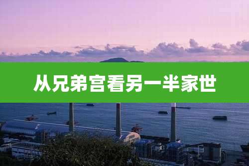 从兄弟宫看另一半家世