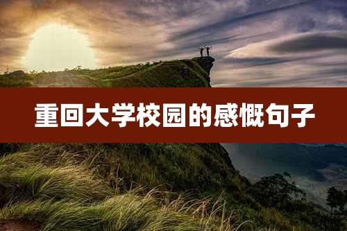 重回大学校园的感慨句子
