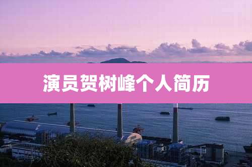 演员贺树峰个人简历