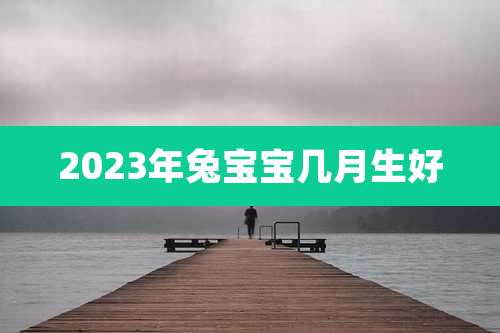 2023年兔宝宝几月生好