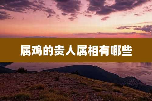 属鸡的贵人属相有哪些