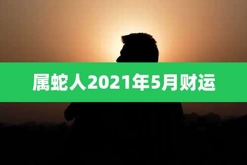 属蛇人2021年5月财运