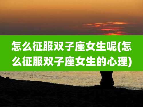 怎么征服双子座女生呢(怎么征服双子座女生的心理)