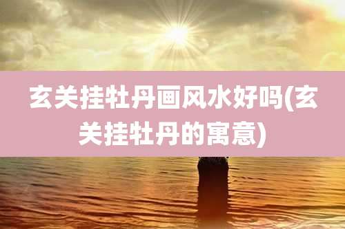 玄关挂牡丹画风水好吗(玄关挂牡丹的寓意)