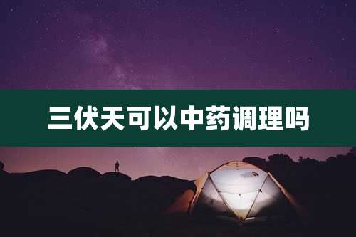 三伏天可以中药调理吗