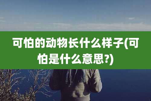 可怕的动物长什么样子(可怕是什么意思?)