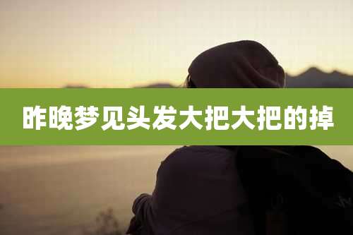 昨晚梦见头发大把大把的掉
