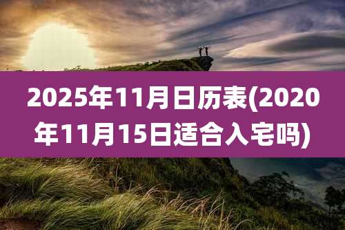 2025年11月日历表(2020年11月15日适合入宅吗)