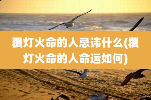 覆灯火命的人忌讳什么(覆灯火命的人命运如何)