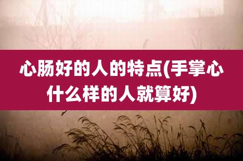 心肠好的人的特点(手掌心什么样的人就算好)