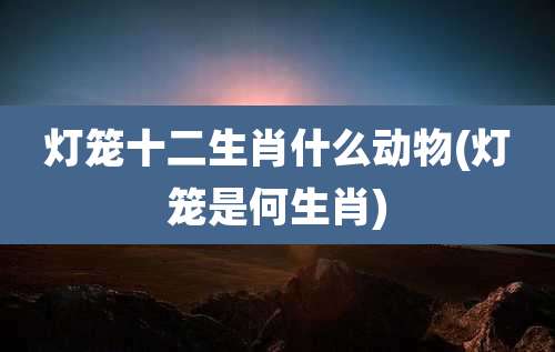 灯笼十二生肖什么动物(灯笼是何生肖)