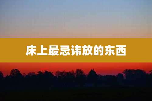 床上最忌讳放的东西