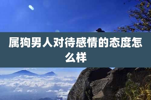 属狗男人对待感情的态度怎么样