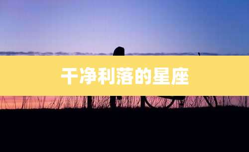 干净利落的星座