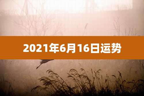 2021年6月16日运势