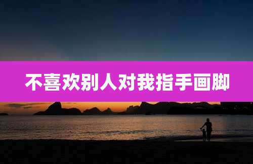 不喜欢别人对我指手画脚