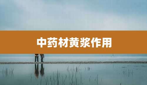 中药材黄浆作用