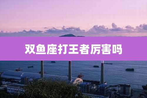 双鱼座打王者厉害吗