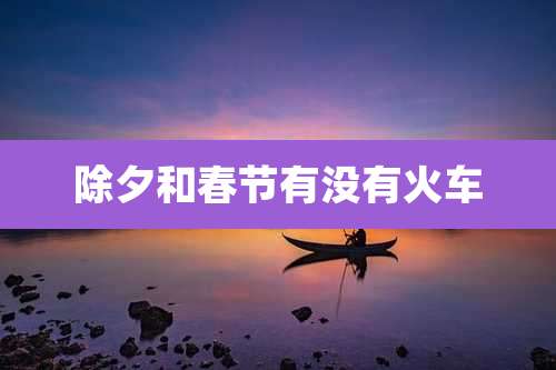 除夕和春节有没有火车