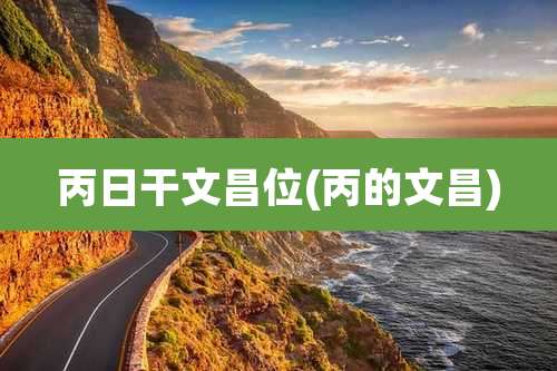 丙日干文昌位(丙的文昌)