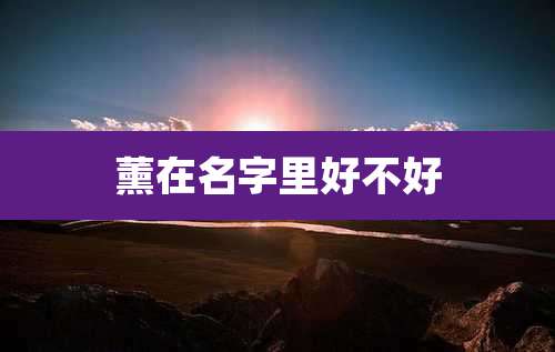 薰在名字里好不好