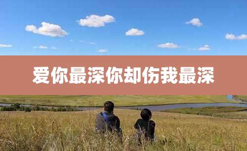 爱你最深你却伤我最深