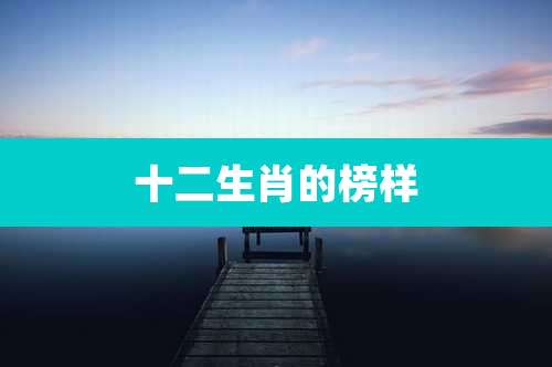 十二生肖的榜样