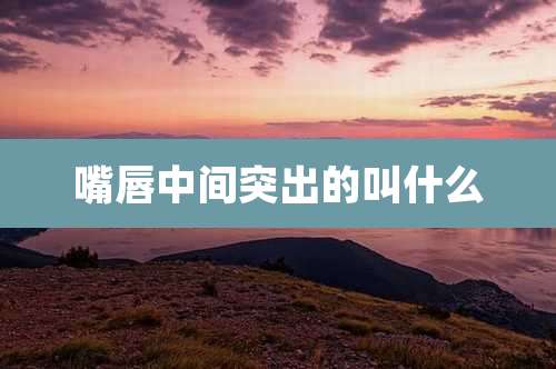 嘴唇中间突出的叫什么