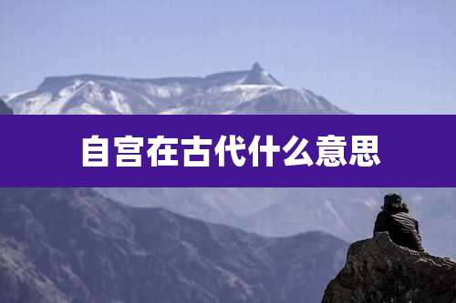 自宫在古代什么意思