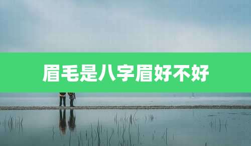 眉毛是八字眉好不好