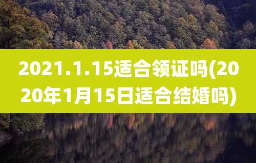 2021.1.15适合领证吗(2020年1月15日适合结婚吗)